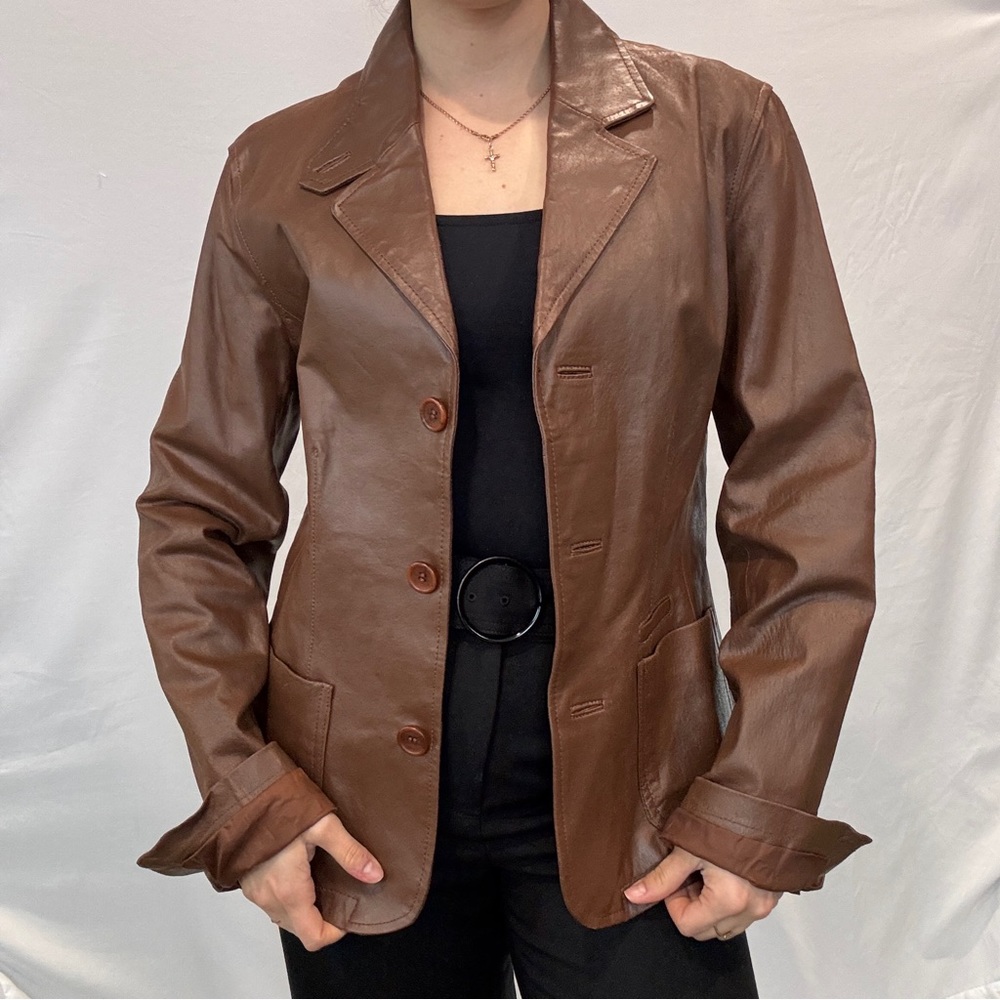 Vintage Leather Blazer
